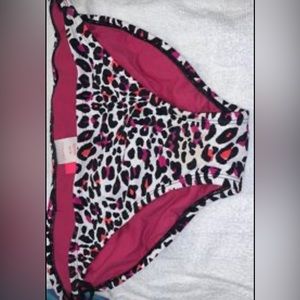 Leopard print bathing suit bottoms